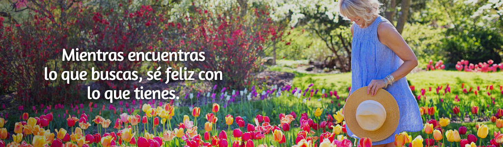 Feliz con lo que tienes